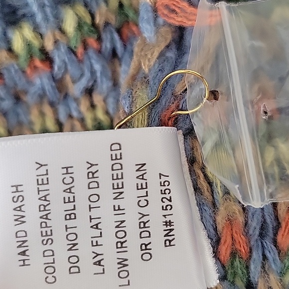 Bailey Rose Antique Floral Button Down Thick Knit Cardigan Sweater Shabby Chic S - Picture 11 of 11